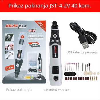 Hang ting ručni bežični električni brus za graviranje i poliranje, 4.2V, tri brzine