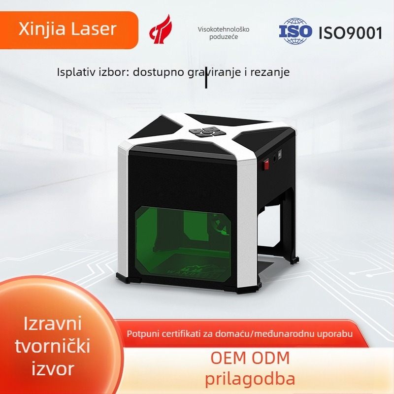 K6 mini laserski stroj za graviranje – prenosni stolni gravir za drvo, kožu, papir, karton, tkanine i plastiku