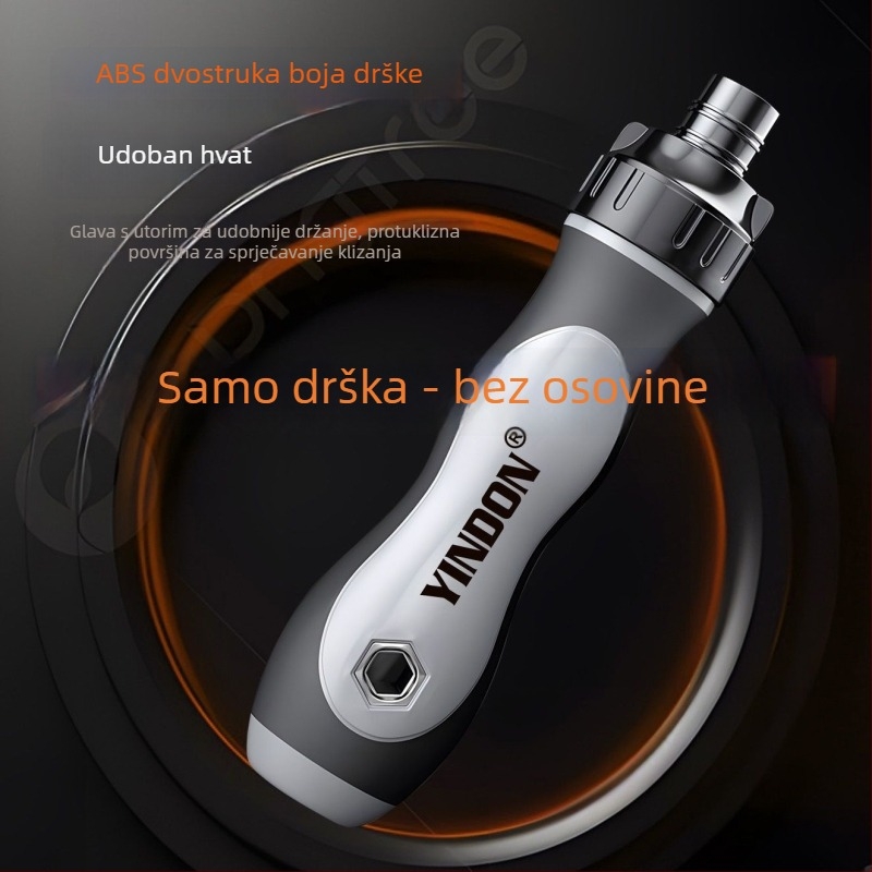 Set odvijača s mehanizmom račnog i teleskopskom drškom – križni i posebni oblici bitova, višefunkcionalan (Brand: Powerful Factory; Materijal: karbonska čelika; Set: Da)
