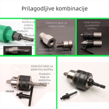 Jayco pretvarački adapter za električni odvijač i čeljust bušilice, krom-vanadijska čelik, za montažu