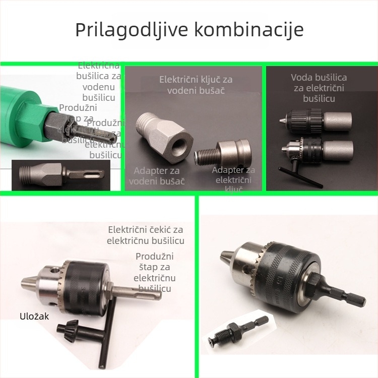 Jayco pretvarački adapter za električni odvijač i čeljust bušilice, krom-vanadijska čelik, za montažu