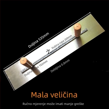 Špatula za žbukanje s dvostrukom drškom, od nehrđajućeg čelika, za ukrasne radove, serija špatalica
