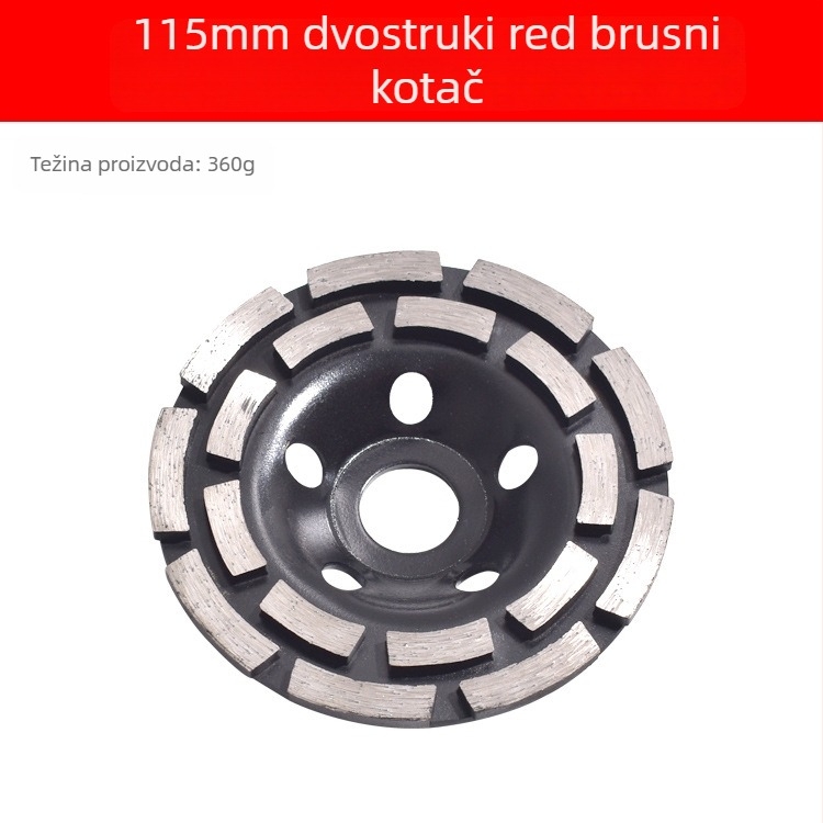 Dijamantni brusni disk za kamen i betonske podove, dvostruki red brusnog kotača, dijamantni alat