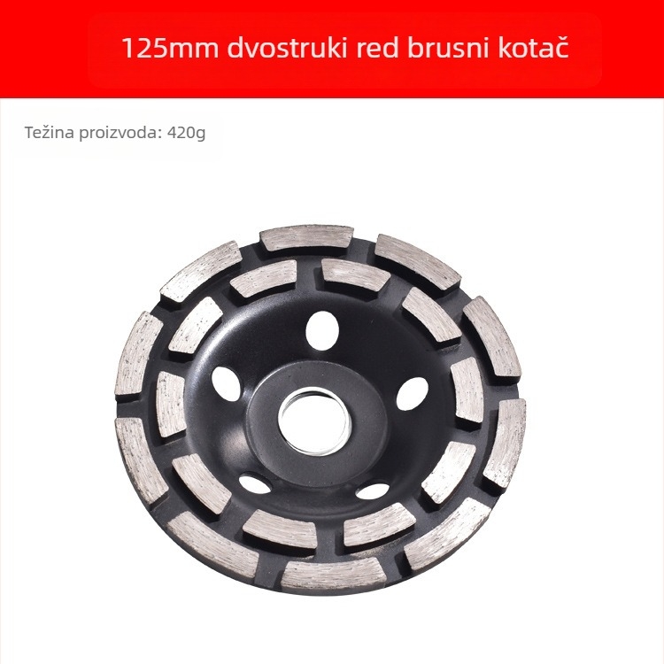 Dijamantni brusni disk za kamen i betonske podove, dvostruki red brusnog kotača, dijamantni alat