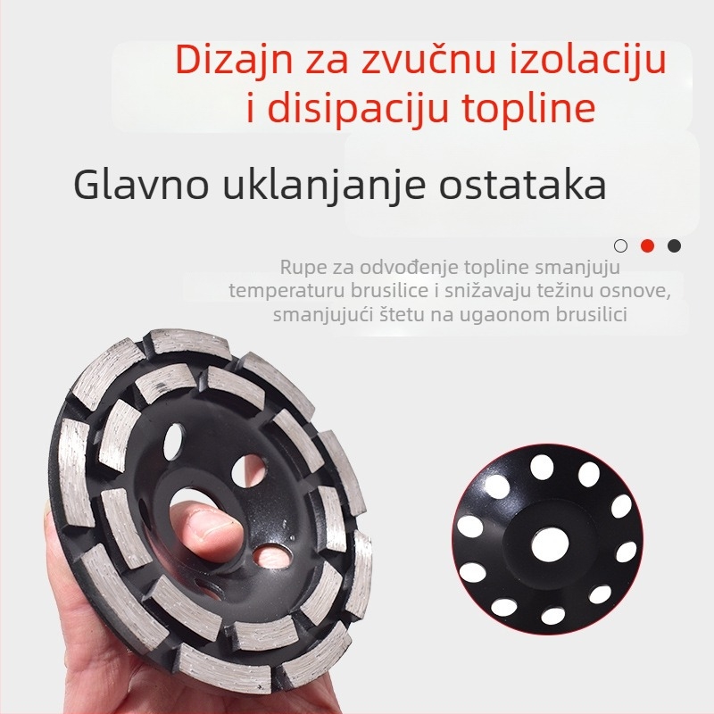 Dijamantni brusni disk za kamen i betonske podove, dvostruki red brusnog kotača, dijamantni alat