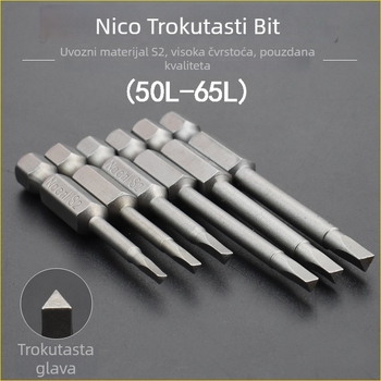 Trokutasti odvijački bit | S2 alatni čelik, Necal/NIGO, TA18-46