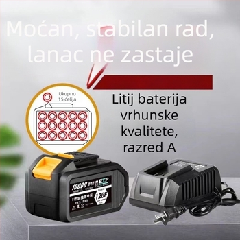 Jeffley Bežični set alata s baterijom od 20 ćelija, 88V (litij-ionska), punjiva: bušilica, bušilica s udarnim mehanizmom, odvijač s udara, električna pila, kutna brusilica