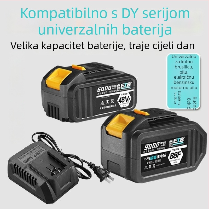 Jeffley Bežični set alata s baterijom od 20 ćelija, 88V (litij-ionska), punjiva: bušilica, bušilica s udarnim mehanizmom, odvijač s udara, električna pila, kutna brusilica