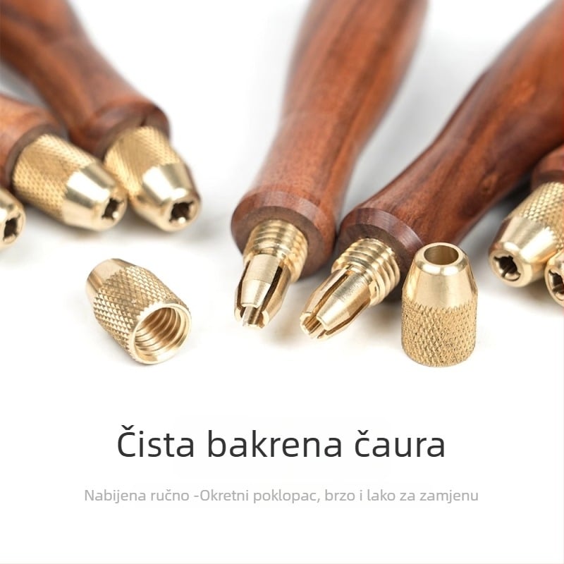 MOKIN Dijamantni fajl s drškom od čvrstog drveta Sour Branch Wood, titanijskim premazom, dvostruki rez za stolariju