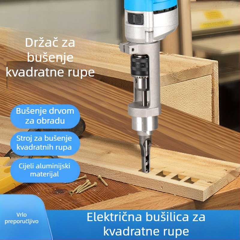 Prilagođeni držač bušilice s kvadratnim otvorom za električne bušilice – radni stalak za drvo