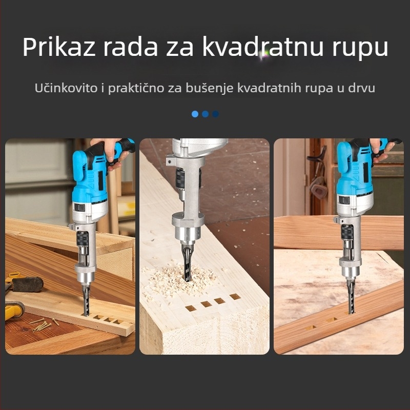 Prilagođeni držač bušilice s kvadratnim otvorom za električne bušilice – radni stalak za drvo
