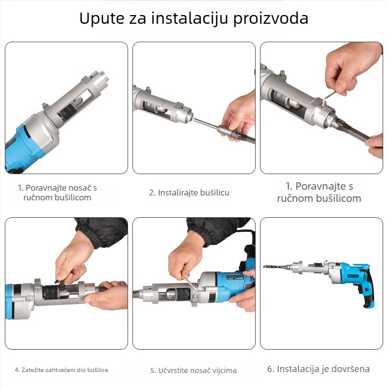 Prilagođeni držač bušilice s kvadratnim otvorom za električne bušilice – radni stalak za drvo