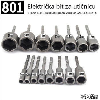 Šesterokutni bit za odvijač SX, visoko ugljična čelika, duljina 65 mm