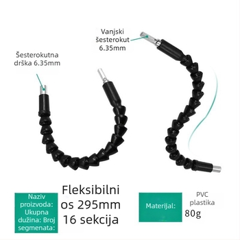Xinfeng Univerzalni fleksibilni usmjerivač za bušilicu s kutnim spojem i produžetkom za bitove — Materijal: Plastika