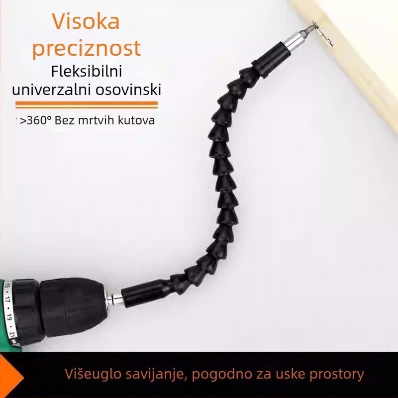 Xinfeng Univerzalni fleksibilni usmjerivač za bušilicu s kutnim spojem i produžetkom za bitove — Materijal: Plastika