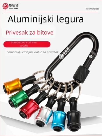 Kljucni privjesak za bitove s brzim spojem, 1/4 hex adapter, konverzijska šipka od aluminijske legure