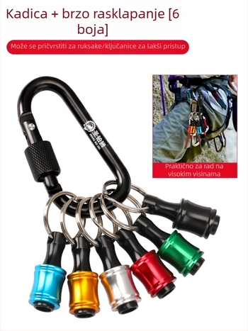 Kljucni privjesak za bitove s brzim spojem, 1/4 hex adapter, konverzijska šipka od aluminijske legure