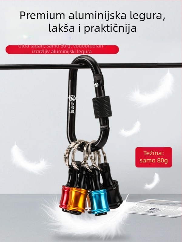 Kljucni privjesak za bitove s brzim spojem, 1/4 hex adapter, konverzijska šipka od aluminijske legure