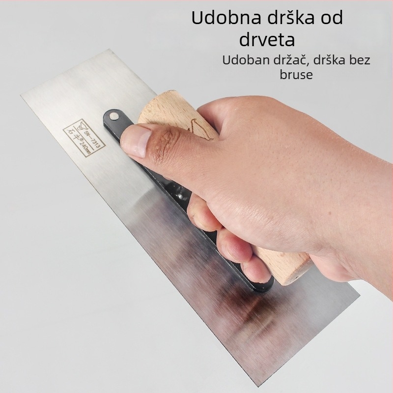 Špatula za žbukanje Shi Niu, ravni tip oštrice, 5 mm debljina, čelična ploča, podrijetlo Shandong