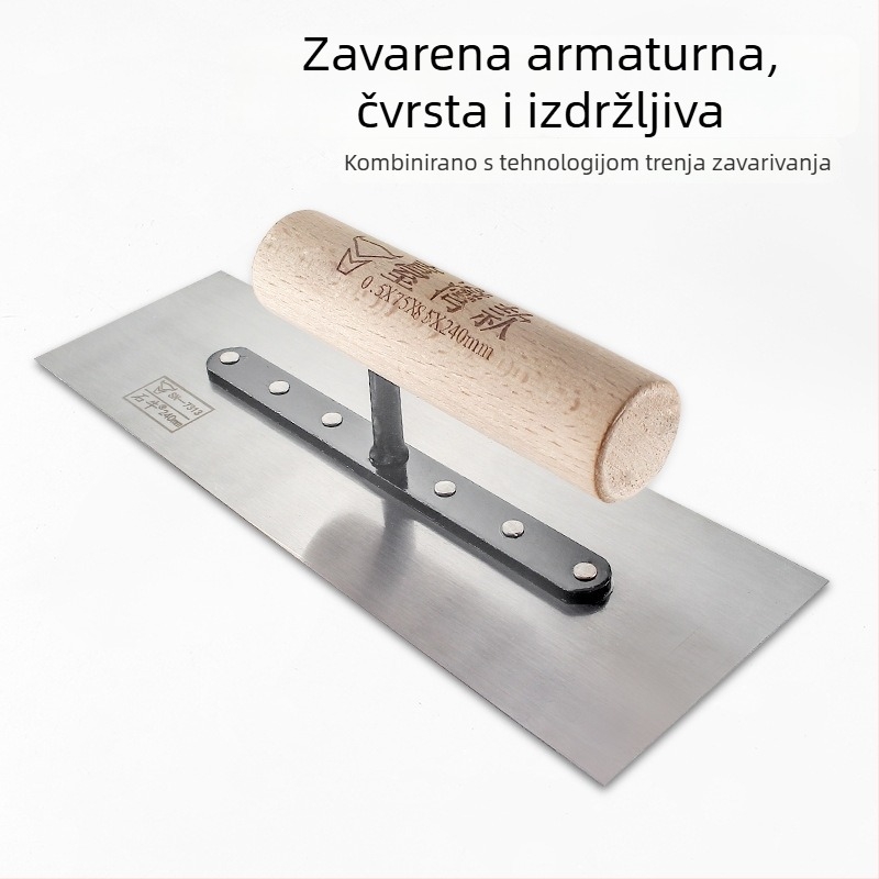 Špatula za žbukanje Shi Niu, ravni tip oštrice, 5 mm debljina, čelična ploča, podrijetlo Shandong