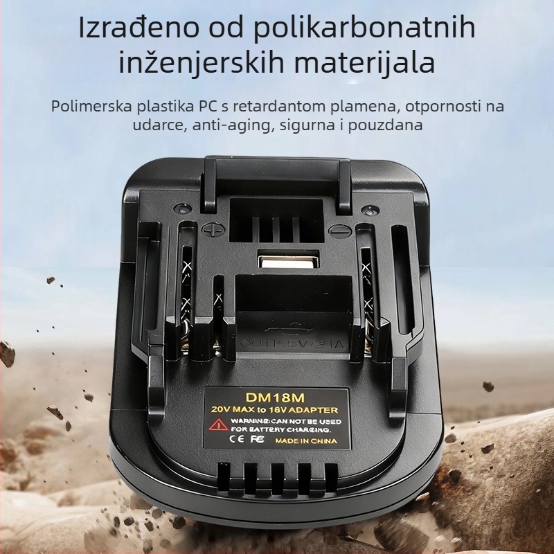 Konverter za Makita MT električne alate – adapter za Dewalt punjač, Li-ion, ulazno napajanje 3.6V, raspon 18–21V