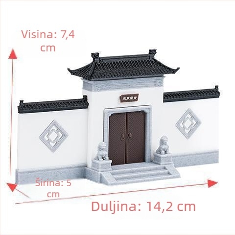 Arhitektonski mini krajinski model, Suzhou stil Jiangnan vodnog grada, korejskog stila (Materijal: plastika • Obrada: 140604206 • Poklon za reklamu)