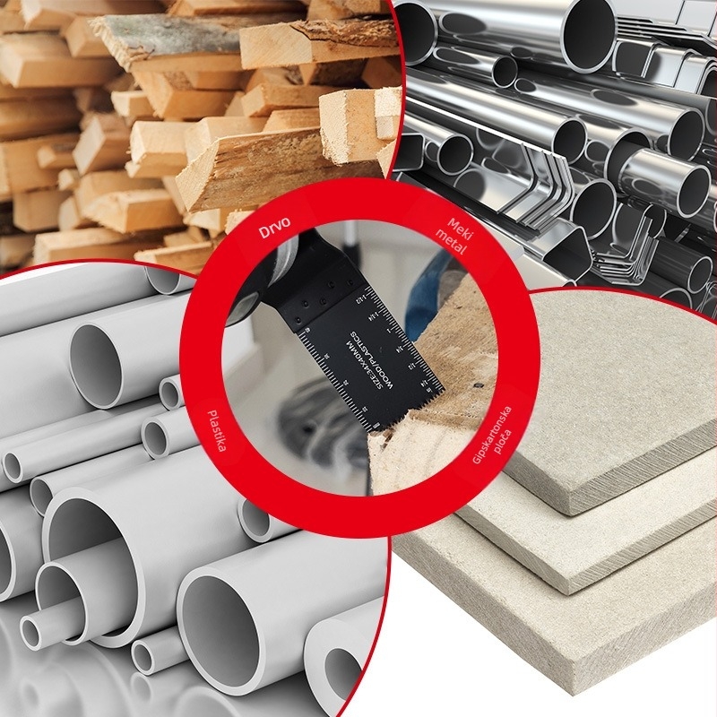 Set lamela za univerzalnu oscilirajuću pilu, 50 kom., Quanhua, visoko ugljično čelik