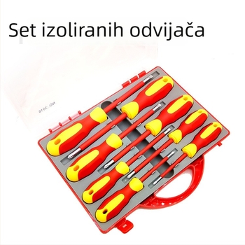 Tonghe izolirani set odvijača 8-u-1: magnetske vrhove, izolirani, čelik 45#, težina 850 g