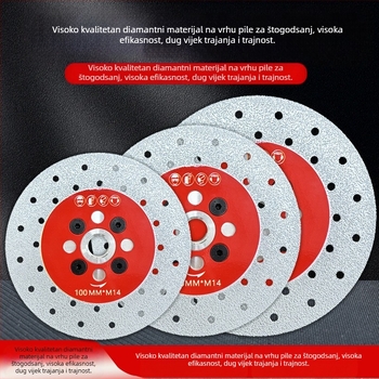 Brazirani dijamantni rezni disk za kutnu brusilicu M14, za mramor i pločice