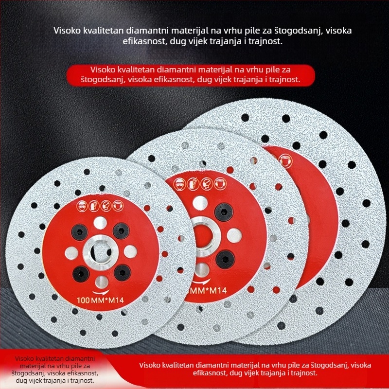 Brazirani dijamantni rezni disk za kutnu brusilicu M14, za mramor i pločice