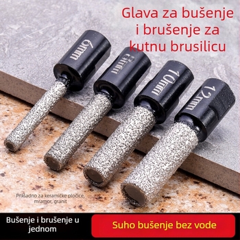 Suhi bušač za keramičke pločice — bez vode, univerzalni, za kutnu brusilicu