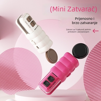 Zatvarač za plastične vrećice – punjivi ručni zatvarač, za kućnu upotrebu, s punjačem, moderan minimalistički stil, kod S2916