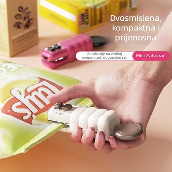Zatvarač za plastične vrećice – punjivi ručni zatvarač, za kućnu upotrebu, s punjačem, moderan minimalistički stil, kod S2916