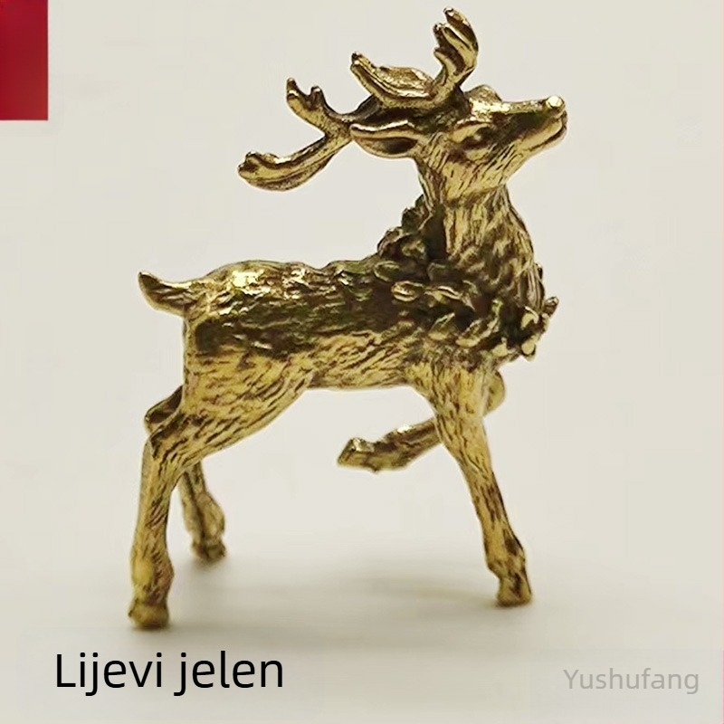 Mesing Jelen Sika – stolna ukrasna figura, čajni ljubimac, vrtna dekoracija, ručno izrađena skulptura s poliranjem