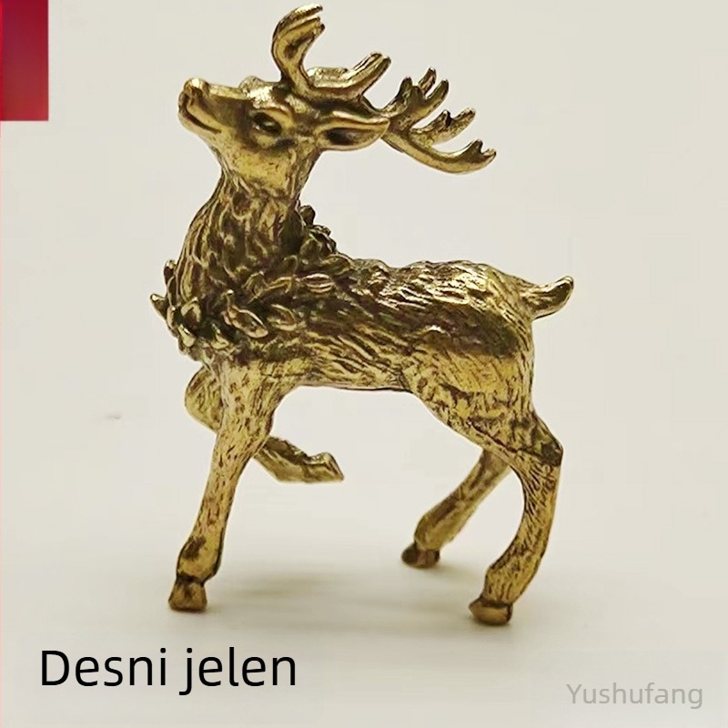 Mesing Jelen Sika – stolna ukrasna figura, čajni ljubimac, vrtna dekoracija, ručno izrađena skulptura s poliranjem