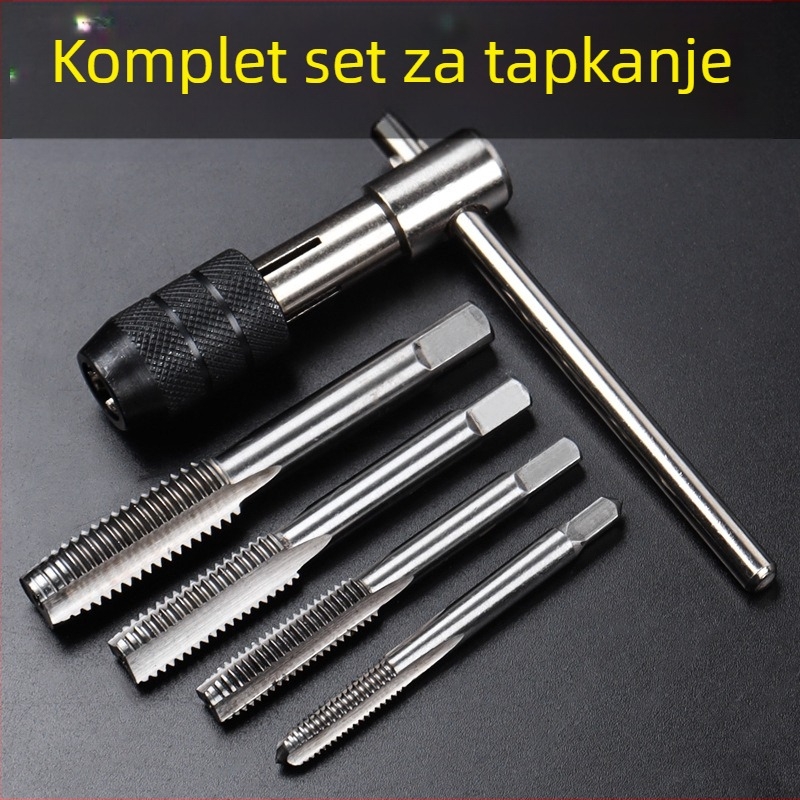 Maibu petdijelni set od visokoučinkovitog čelika za navrtavanje i rezanje navoja (679) za slomljene vijake