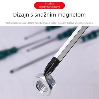 Otporan na udarce set odvijača s križnim i ravnim vrhom za industrijsku upotrebu — tijelo od plastike; ručka od krom vanadija; tip glave: križni