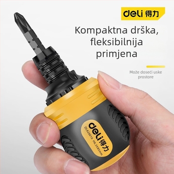 Deli set odvijača od karbonskog čelika s plastičnom ručkom, bez izolacije, bez magnetizma, ravna glava
