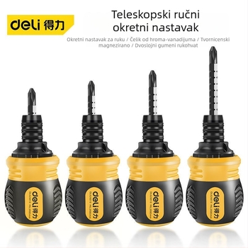 Deli set odvijača od karbonskog čelika s plastičnom ručkom, bez izolacije, bez magnetizma, ravna glava