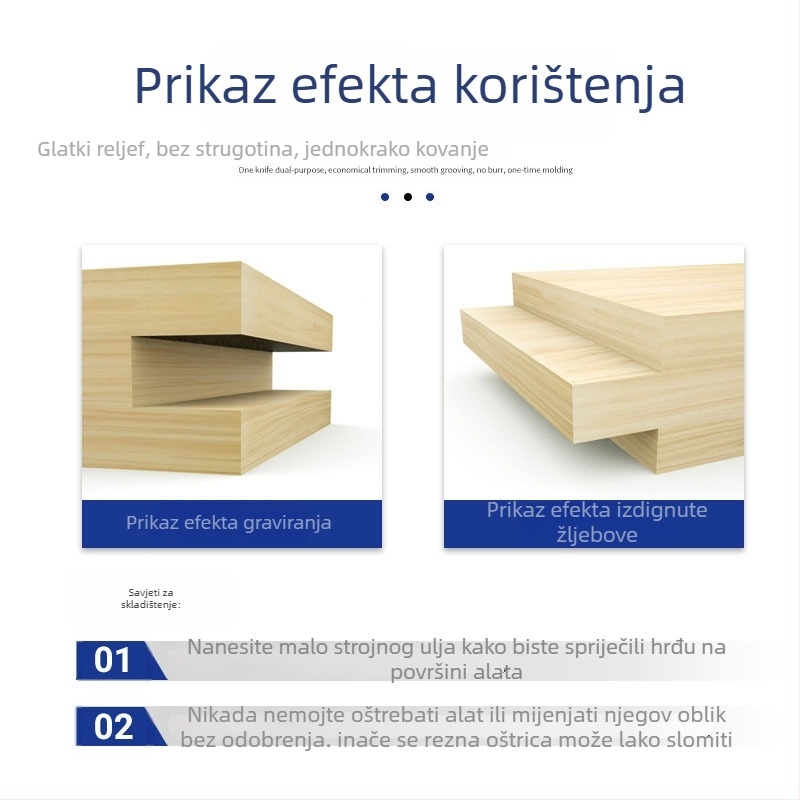 T-oblika mortisna freza za drvo, MDF i laminat s okruglim držalom