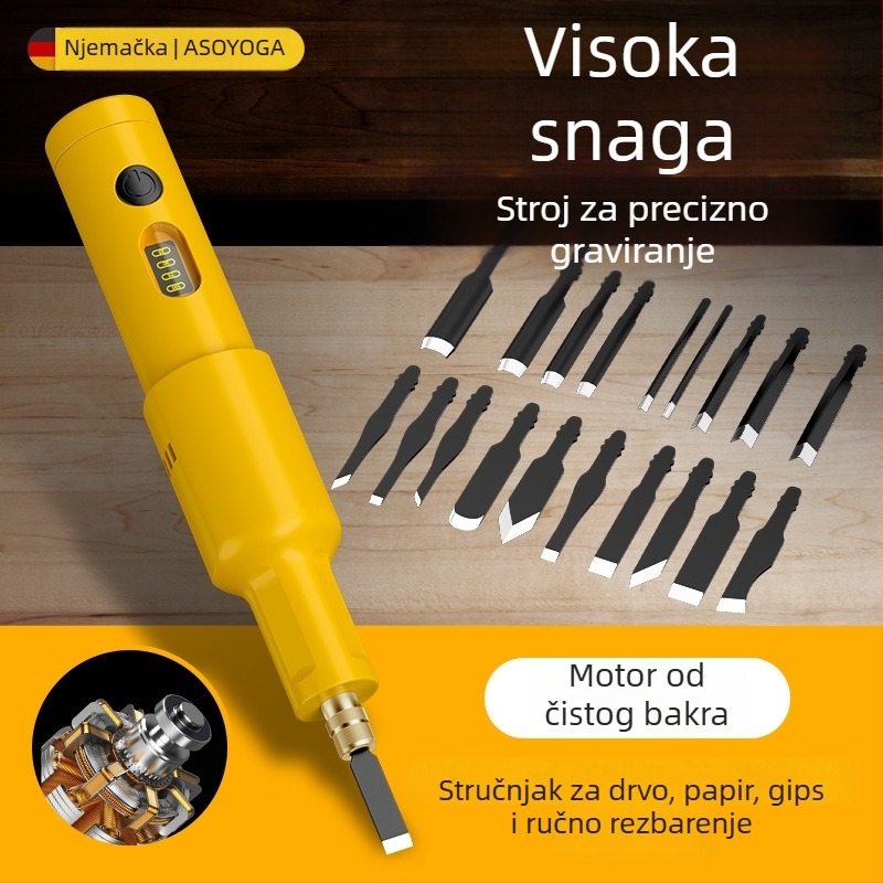 Električni set za graviranje s litijskom baterijom, ručna dlijepa za drvoprerađivačke poslove i rezanje korijena bonsaja — Napon: AC jednofazni / DC ≤50V