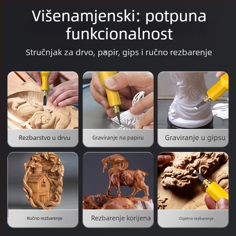Električni set za graviranje s litijskom baterijom, ručna dlijepa za drvoprerađivačke poslove i rezanje korijena bonsaja — Napon: AC jednofazni / DC ≤50V