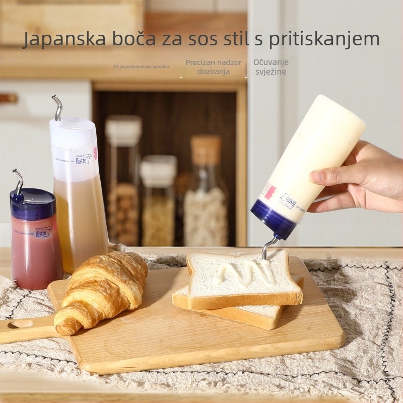 Takeya stisniva boca za tekuće začine, izrađeno u Japanu, tijelo od polietilena, poklopac od smole, mlaznica od nehrđajućeg čelika, moderan minimalistički stil, vrhunska kvaliteta