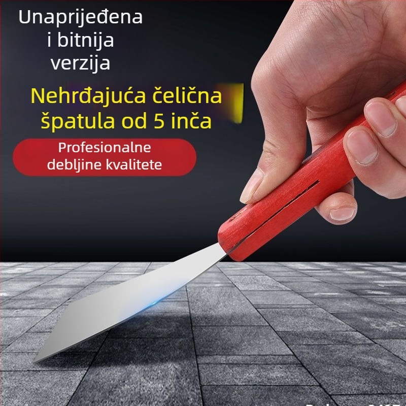 Nerezavi čelni 3-dijelni set špachtli za kit i strugala
