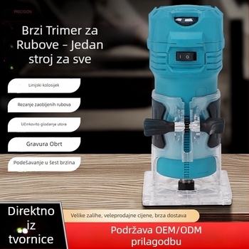Električni alat za obradu drveta: završni alat za rubove i inverzno frezanje, kompaktna mašina za kanale, bušenje i graviranje