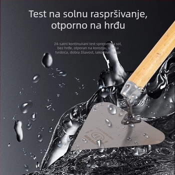 Set alata za zidanje s drvenom drškom: oštra lopata, trokutasta lopata u obliku breskve, zidarski nož, malterska špatula i završni nož. Podrijetlo: Shandong, Kina; Model: Sharp knife type; Namijenjeno za gradilišta i zidare