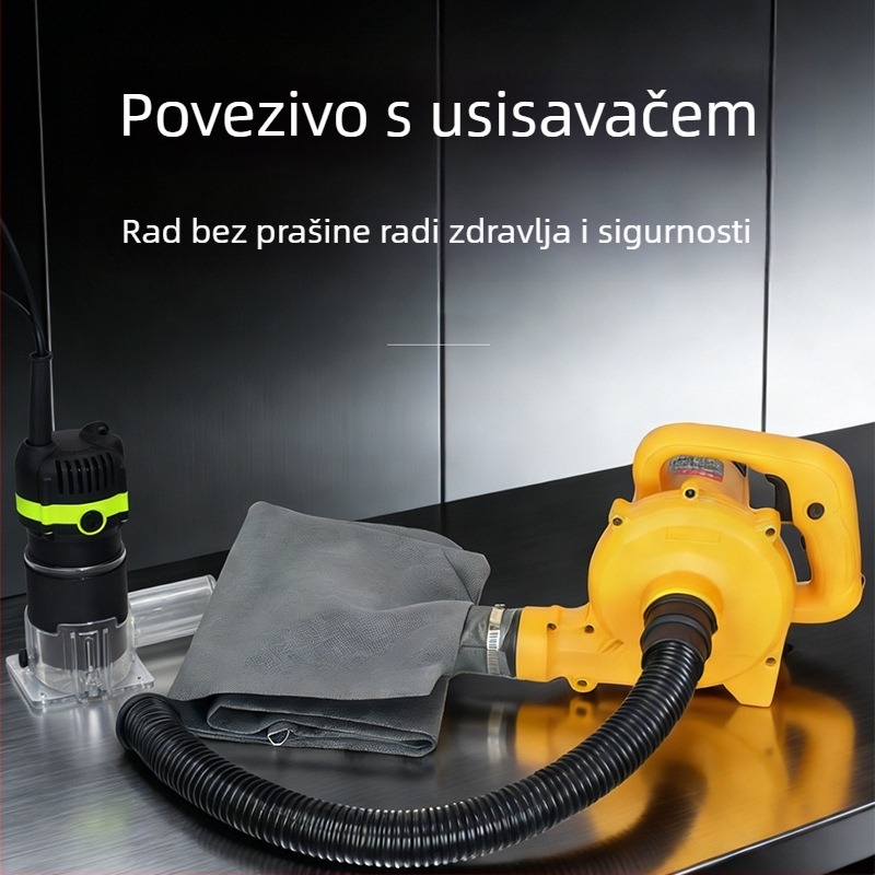 Sanjiang električni alat za drvo – slotiranje, obrada rubova i graviranje žljebova, 220V jednofazni, snažan usisivač prašine