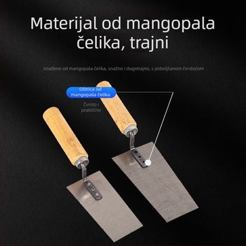 Špachtla za pločice s dugačkom drškom i integriranim strugačem (Model: Plošna lopatica; Opseg primjene: građevinski alati; Primjena: polaganje pločica)
