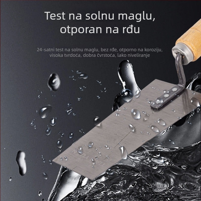 Špachtla za pločice s dugačkom drškom i integriranim strugačem (Model: Plošna lopatica; Opseg primjene: građevinski alati; Primjena: polaganje pločica)