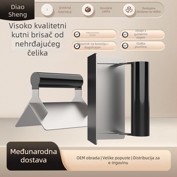 Nehrđajući čelični kutni scraper, plosnati nož, otporan za žbukanje i završne radove na zidovima